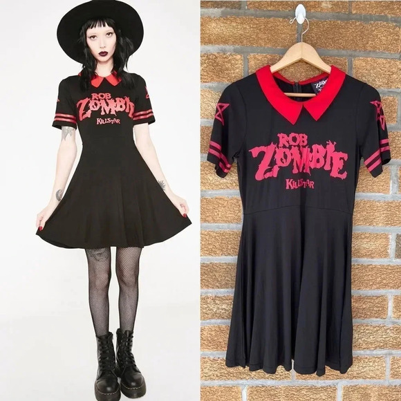 Killstar x Rob Zombie Dead City Skater Dress Size large - Picture 1 of 10